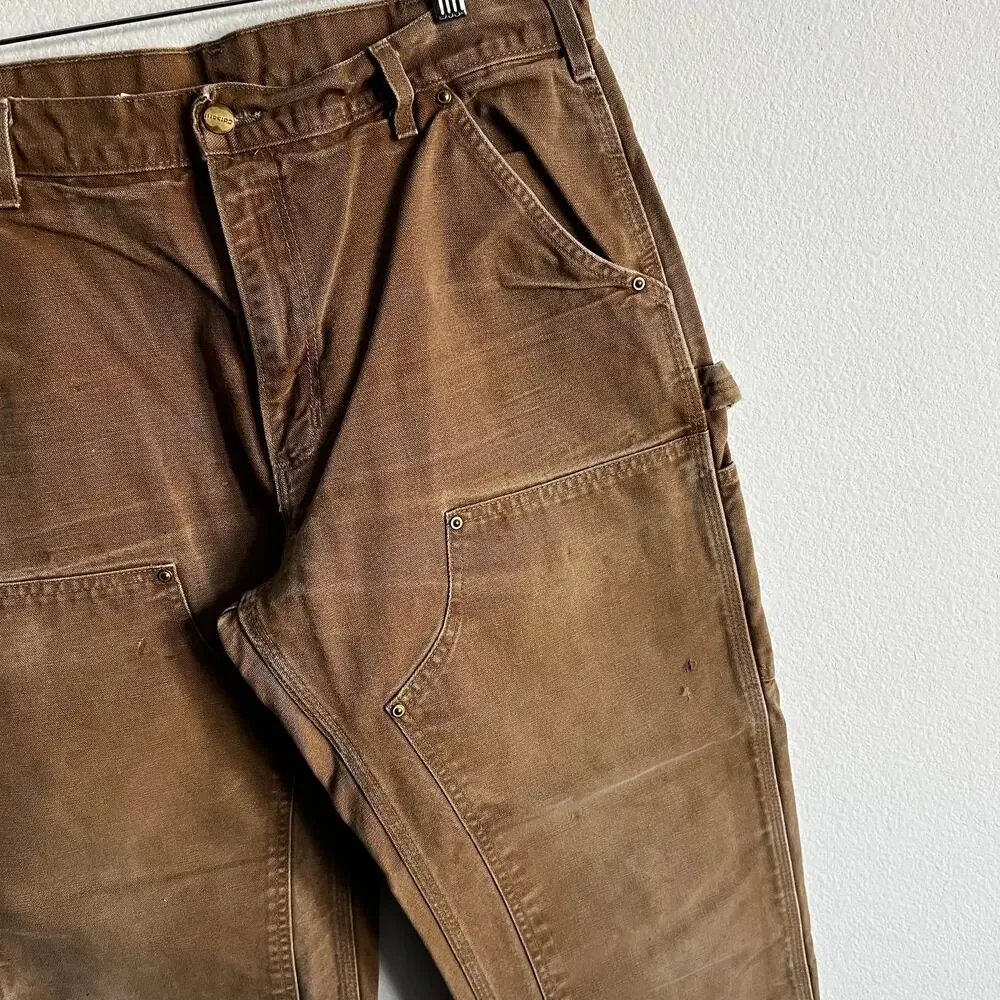 Carhartt B01 BRN brown double knee work wear carpenter pants